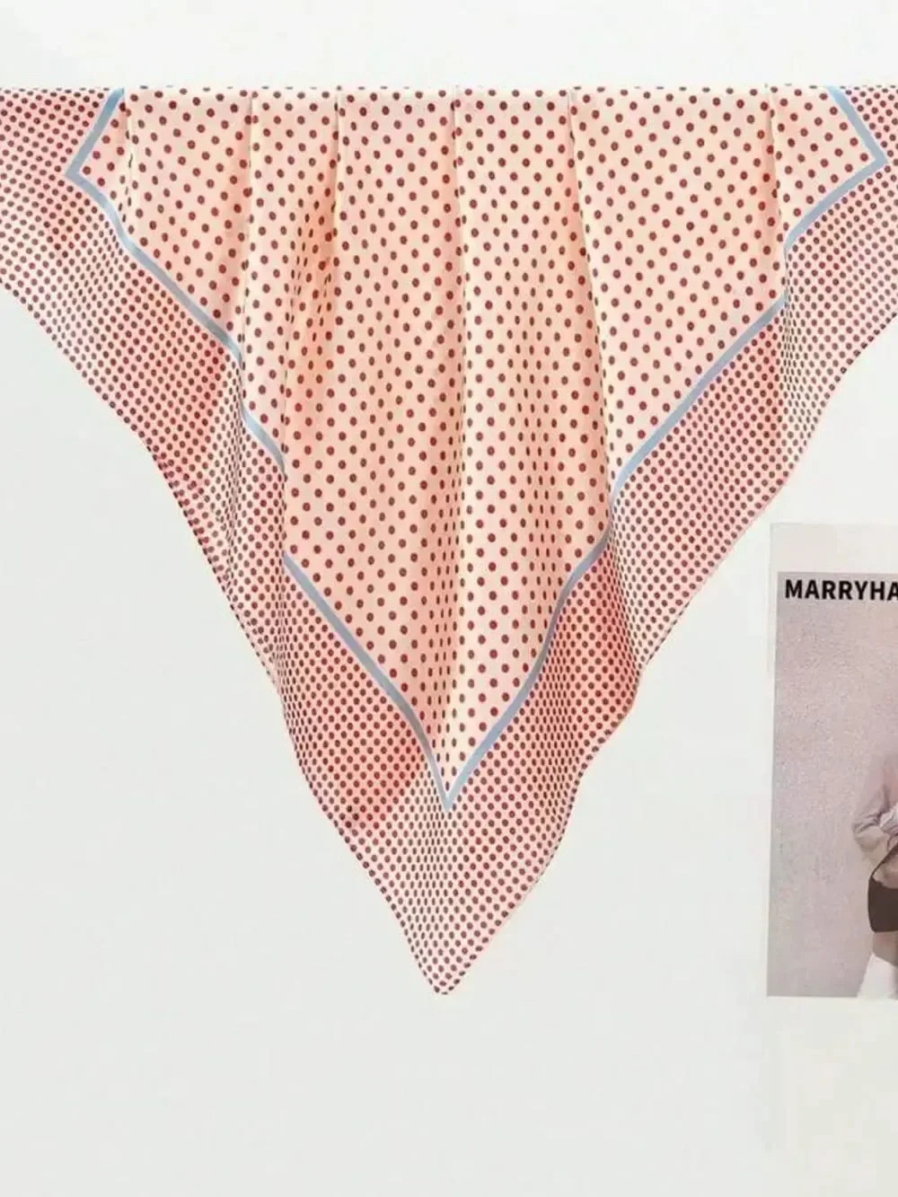 Red Polka Dot Head Scarf S172